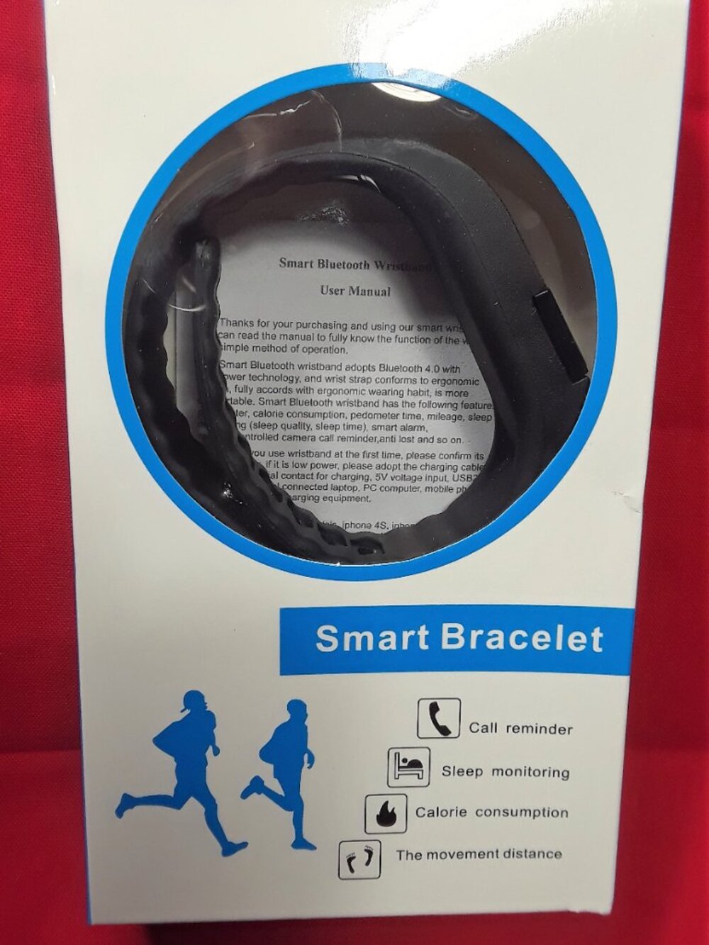FITNESS TRACKER Smart Bracelet: Monitors Steps, Calories & More! - Black